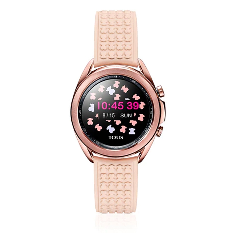 Reloj Inteligente Tous By Samsung Galaxy Watch3 En Acero Bronce Y Correa  Silicona Nude - JOYAS Y DIAMANTES