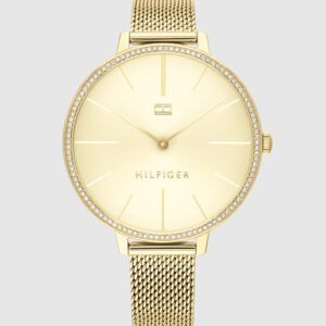 Reloj  Tommy Hilfiger de malla de acero dorado