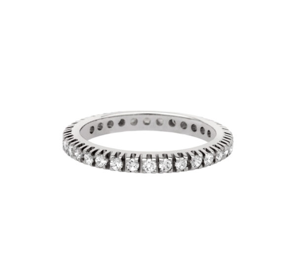 Anillo de oro blanco y diamantes
