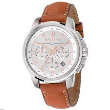 Reloj Maserati Successo Chr White D Brown
