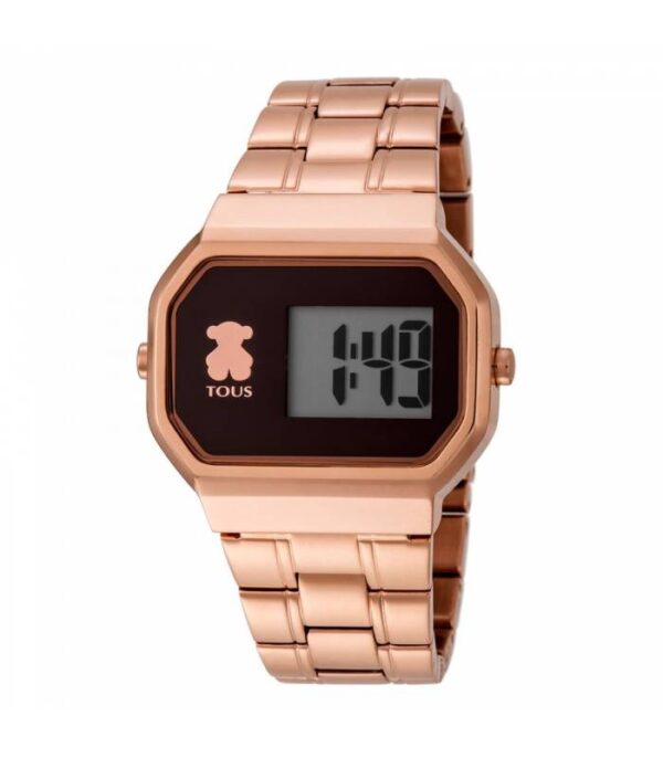 Reloj Tous D-Bear Digital de acero IP rosado